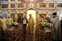 Архиерейское богослужение в Богоявленском храме села Бисерово