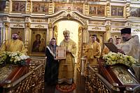 Архиерейское богослужение в Богоявленском храме села Бисерово