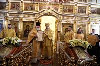 Архиерейское богослужение в Богоявленском храме села Бисерово
