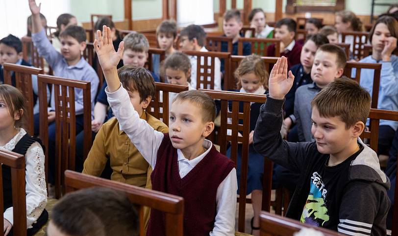 Встреча с участником СВО в Православной Алексиевской гимназии города Щёлково