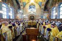 Праздничное богослужение в Троицком соборе города Щёлково