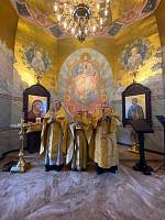 Престольный праздник в часовне святого апостола Андрея Первозванного на Малодубненском кладбище