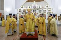 Архиерейское богослужение в Крестовоздвиженском храме города Орехово-Зуево