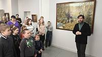Посещение выставки художника Игоря Кривова в Щёлкове