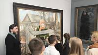 Посещение выставки художника Игоря Кривова в Щёлкове