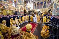 Патриаршее богослужение в Успенском соборе Московского Кремля