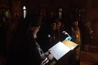 Чтение Великого покаянного канона преподобного Андрея Критского в Троицком храме города Реутова 