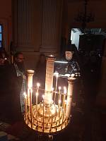 Чтение Великого покаянного канона преподобного Андрея Критского в Преображенском кафедральном соборе Балашихи