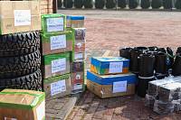 Освящение гуманитарного конвоя в Ногинске 