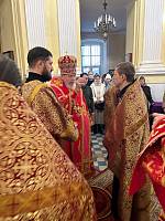 Поклонение Честному и Животворящему Кресту Господню в Преображенском кафедральном соборе Балашихи 