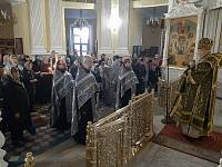 Утреня с чтением Великого покаянного канона преподобного Андрея Критского в Преображенском кафедральном соборе Балашихи 