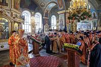 Архиерейское богослужение в Богородицерождественском соборе города Орехово-Зуево 