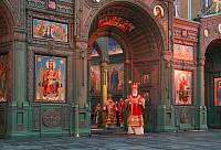 Патриаршее богослужение в главном храме Вооруженных сил России