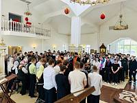 Молебен перед началом школьных экзаменов в Электрогорске