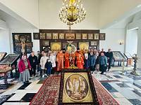 Освящение креста и купола для храма Троица-Чижи деревни Часовня