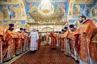 Архиерейское богослужение в Ксениевском храме деревни Медвежьи Озёра