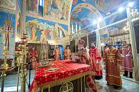 Архиерейское богослужение в Ксениевском храме деревни Медвежьи Озёра