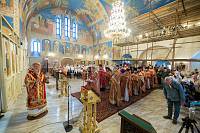 Архиерейское богослужение в Ксениевском храме деревни Медвежьи Озёра