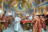 Архиерейское богослужение в Ксениевском храме деревни Медвежьи Озёра