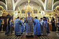 Архиерейское богослужение в Казанском храме села Казанское