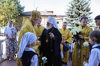 Соборное служение Божественной литургии архиереями Московской митрополии в Богоявленском соборе города Ногинска