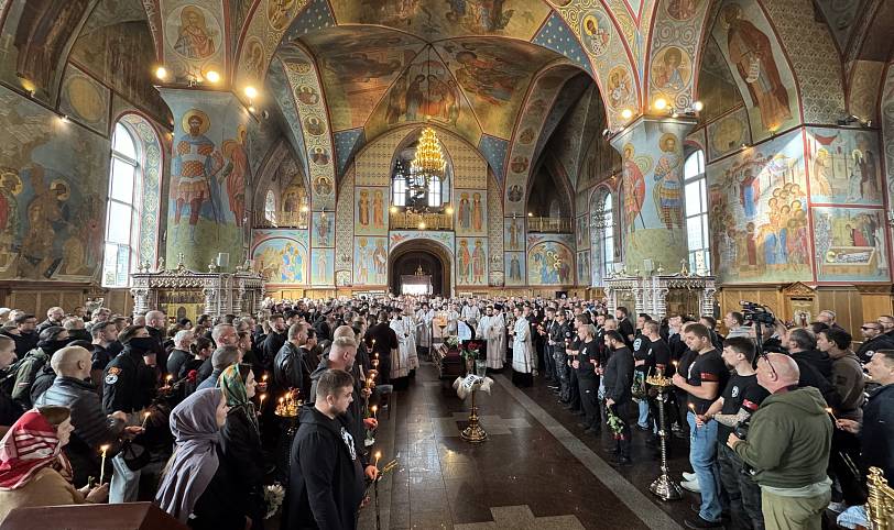 Отпевание спортсмена футбольной команды Щёлковской Русской общины Арсения Ерошевича