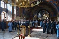 Сотрудники МЧС в Богоявленском соборе Ногинска