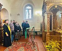 Посещение Троицкого храма деревни Аверкиево спортсменами Федерации единоборств