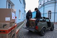 Освящение гуманитарного конвоя в Ногинске