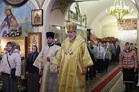 Архиерейское богослужение в Богоявленском храме села Бисерово 