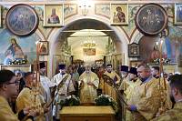 Архиерейское богослужение в Богоявленском храме села Бисерово 