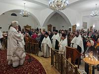 Архиерейское богослужение в Троицком храме Реутова