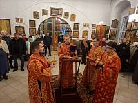 Архиерейское богослужение в Никольском храме деревни Полтево