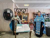 Молебен в военном госпитале Купавны