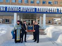 Молебен в военном госпитале Купавны