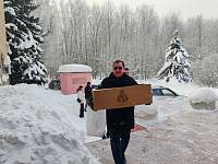 Молебен в военном госпитале Купавны