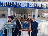 Молебен в военном госпитале Купавны