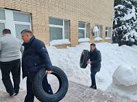 Молебен в военном госпитале Купавны