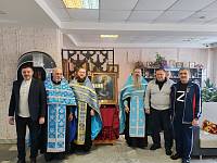 Молебен в военном госпитале Купавны