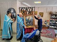 Молебен в военном госпитале Купавны