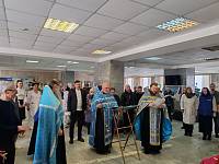 Молебен в военном госпитале Купавны