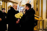 Архиерейское богослужение в Преображенском храме деревни Андреевские выселки