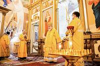 Архиерейское богослужение в Преображенском храме деревни Андреевские выселки