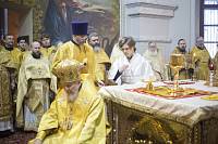 Архиерейское богослужение в Преображенском храме деревни Андреевские выселки