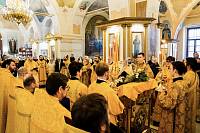 Архиерейское богослужение в Преображенском храме деревни Андреевские выселки