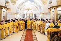 Архиерейское богослужение в Преображенском храме деревни Андреевские выселки