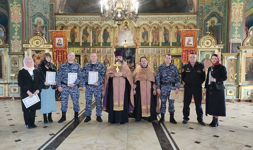 Молебен для сотрудников Росгвардии в Ликино-Дулёве