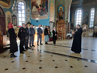 Молебен для сотрудников Росгвардии в Ликино-Дулёве