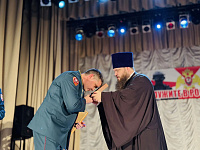 Торжественное мероприятие, посвящённое юбилейным датам войск Росгвардии и правопорядка в Электрогорске