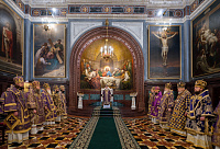 Патриаршее богослужение в Храме Христа Спасителя